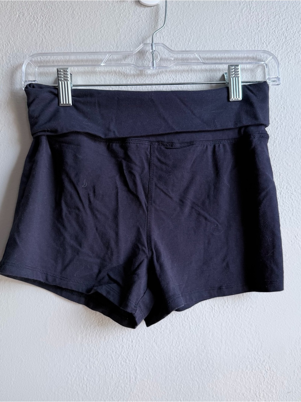 Navy blue short shorts with rhinestone